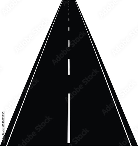  black asphalt road silhouette illustration