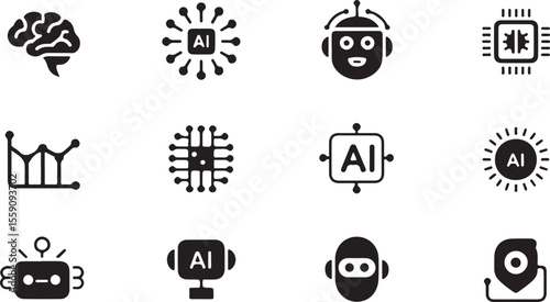 Artificial Intelligence (AI) Icons  A Collection of Machine Learning and Deep Learning Symbols