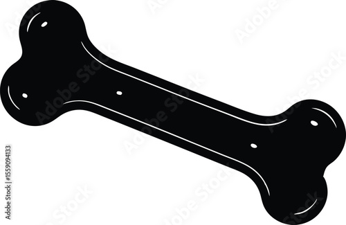 dogbone silhouette vector icon