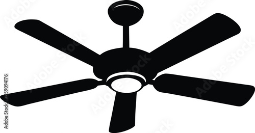 ceiling fan silhouette vector icon