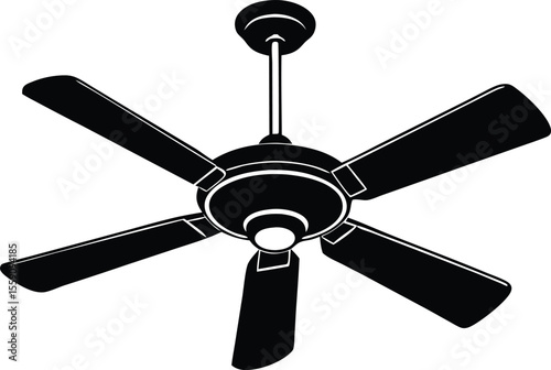 ceiling fan silhouette vector
