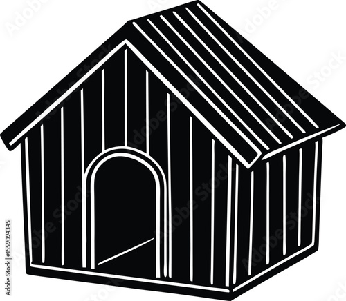 doghouse silhouette vector