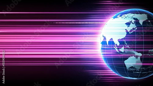 Global Network:  High-Speed Data Transfer Around the World