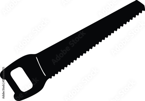 hacksaw silhouette vector icon
