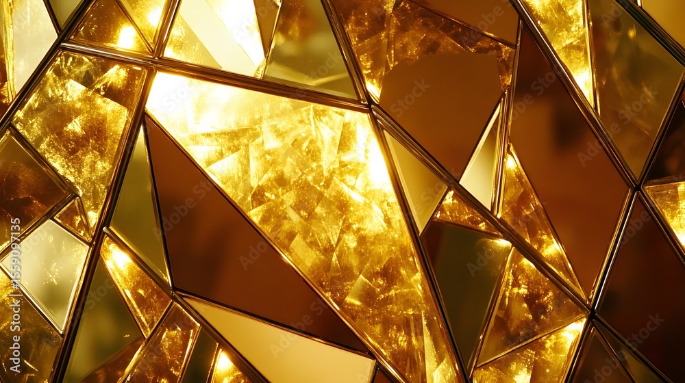 Fototapeta premium Golden Geometric Abstract Background Luxury Texture