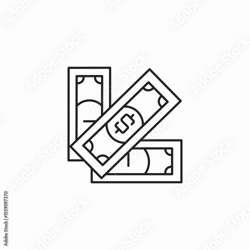 money pile icon sign vector