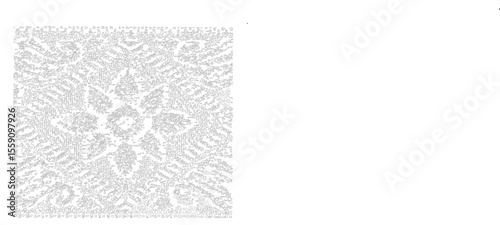 Monochrome border vector illustration with geometric and floral elements.