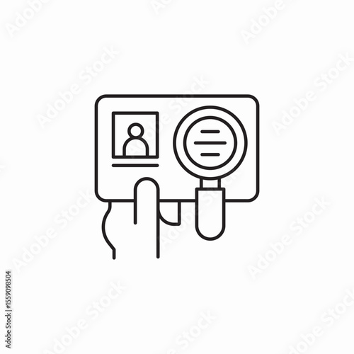 search identity icon sign vector
