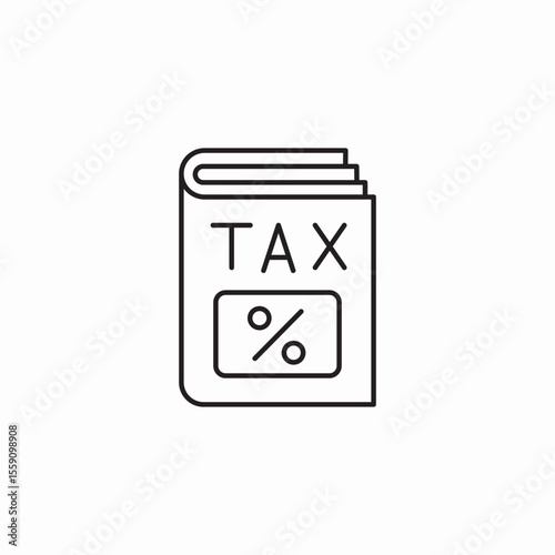 tax book icon sign vector