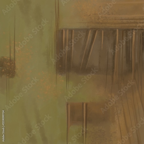 Abstract image for printing. Picture for modern interiors. The picture is painted by hand on a tablet.