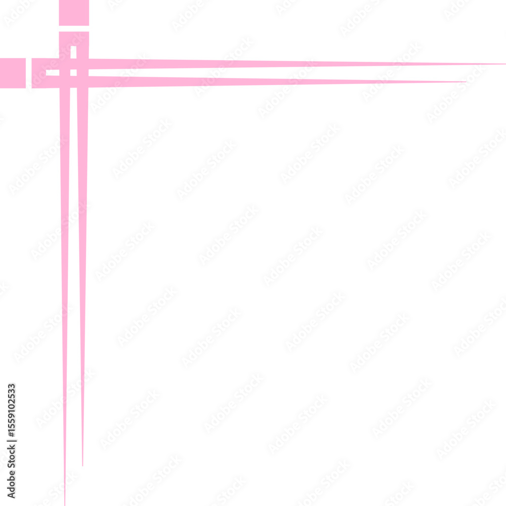 Cute Pink Corner Frame Decoration Cute Pink Corner Frame Decoration