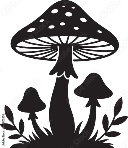 Wild Mushroom Silhouette Vector

Forest Toadstool Illustration

Magic Mushroom Nature Design

Woodland Mushroom Silhouette Art

Mushroom Cap Vector Graphic