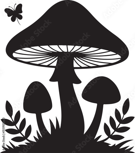 Wild Mushroom Silhouette Vector

Forest Toadstool Illustration

Magic Mushroom Nature Design

Woodland Mushroom Silhouette Art

Mushroom Cap Vector Graphic