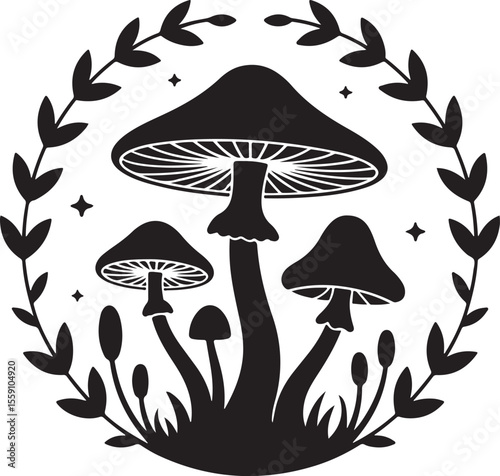 Wild Mushroom Silhouette Vector

Forest Toadstool Illustration

Magic Mushroom Nature Design

Woodland Mushroom Silhouette Art

Mushroom Cap Vector Graphic