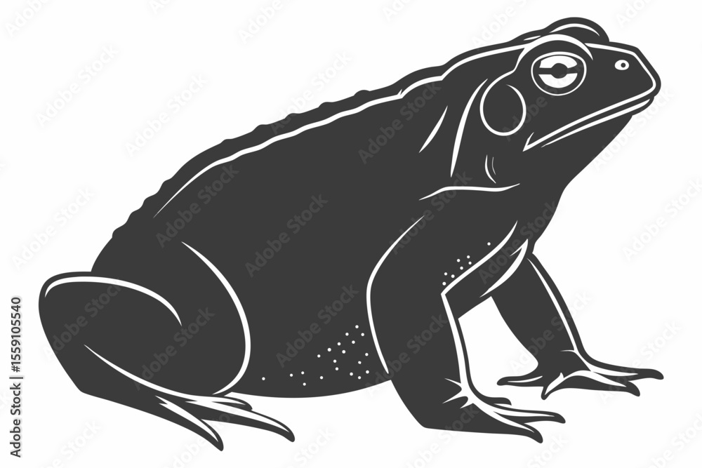 Fototapeta premium cane toad silhoette black vector