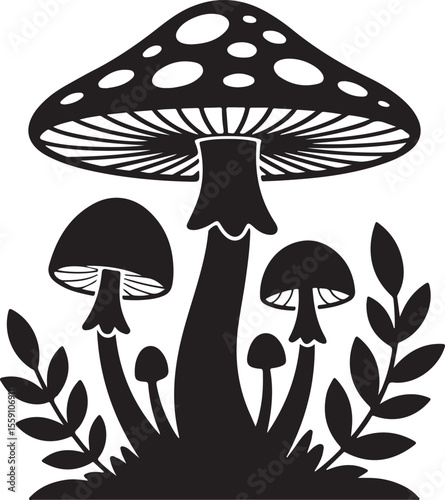 Wild Mushroom Silhouette Vector

Forest Toadstool Illustration

Magic Mushroom Nature Design

Woodland Mushroom Silhouette Art

Mushroom Cap Vector Graphic