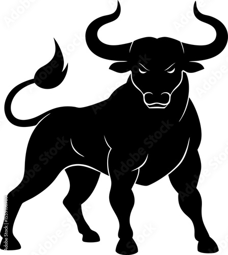 vector illustration of a bull