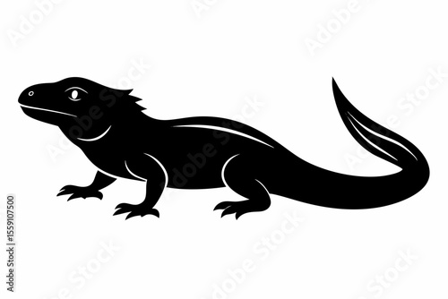 Chuckwallas sihouette black vector