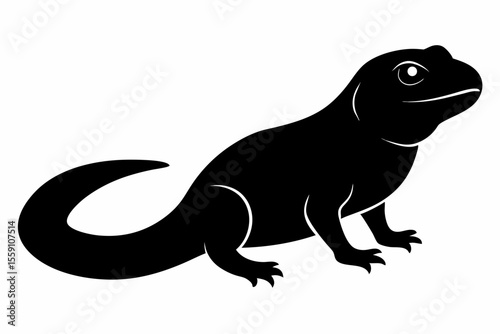 Chuckwallas sihouette black vector