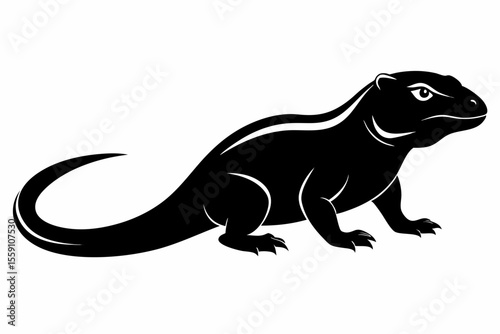 Chuckwallas sihouette black vector