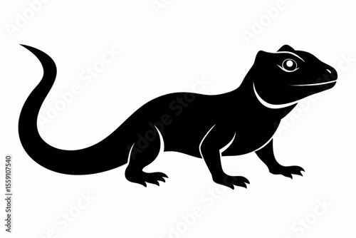 Chuckwallas sihouette black vector