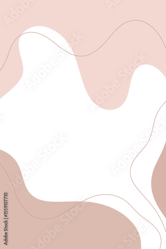 A simple minimalistic modern abstract background template with a place for text for a banner, poster. Background element frame for social media posts, advertisements, in beige shades, flat design