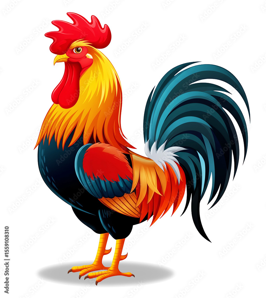 Fototapeta premium rooster isolated on transparent background