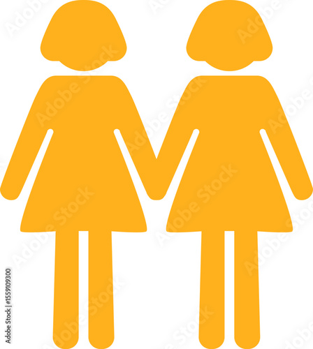 Two women holding hands
