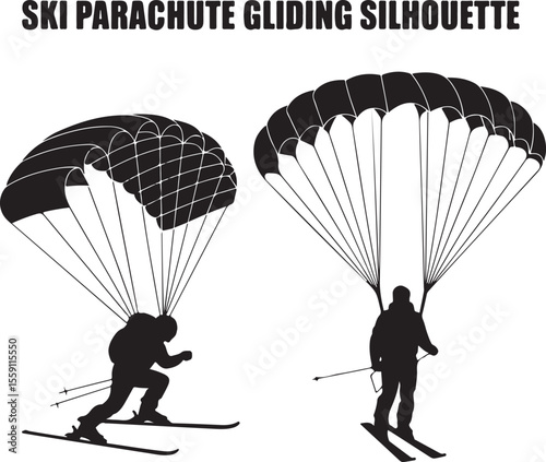 Parachuting Silhouette Clipart – Skydiver and Parachute SVG Bundle

Skydiving Action Silhouettes – Freefall and Parachute Vector Art

Extreme Sport Silhouette Set – Parachuting and Skydiving Designs

