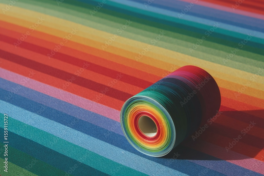 Obraz premium Colorful Rainbow Roll of Paper