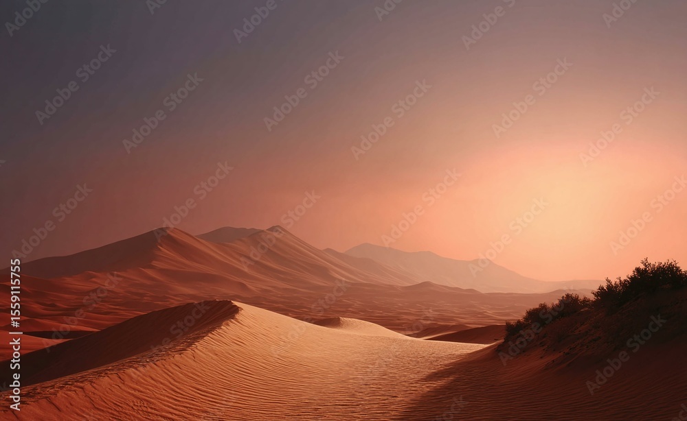 Naklejka premium Desert Sunrise Landscape
