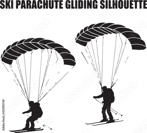 Parachuting Silhouette Clipart – Skydiver and Parachute SVG Bundle

Skydiving Action Silhouettes – Freefall and Parachute Vector Art

Extreme Sport Silhouette Set – Parachuting and Skydiving Designs

