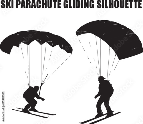 Parachuting Silhouette Clipart – Skydiver and Parachute SVG Bundle

Skydiving Action Silhouettes – Freefall and Parachute Vector Art

Extreme Sport Silhouette Set – Parachuting and Skydiving Designs

