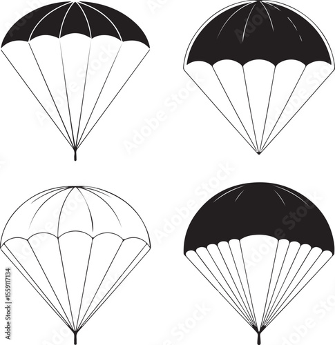 Parachuting Silhouette Clipart – Skydiver and Parachute SVG Bundle

Skydiving Action Silhouettes – Freefall and Parachute Vector Art

Extreme Sport Silhouette Set – Parachuting and Skydiving Designs

