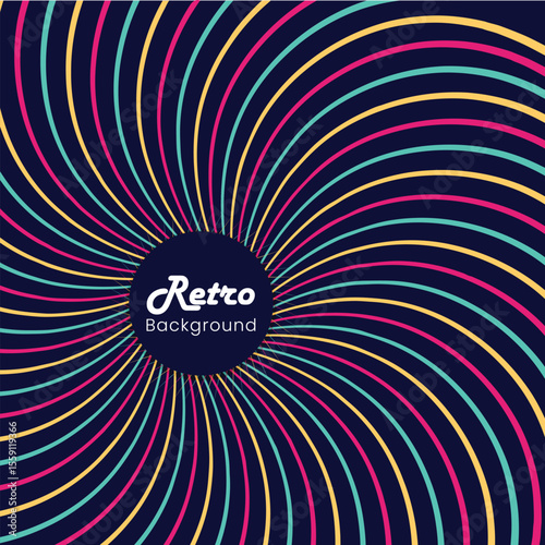 retro sunburst background with exploding starburst texture. japanese radial cartoon pattern in vintage colors. abstract rays, gradient beams, and sparkle for summer art. vector illustration.