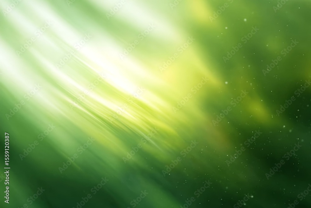 Obraz premium Abstract Green Light Rays Background