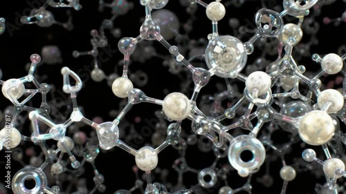 Molecular Structure Animation with Abstract 3D Design for Science and Technology