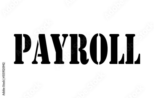 illustration of the word "Payrol" isolated on a white background.