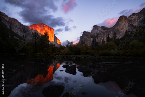 Burning El Capitan Sunset - Yosemite National Park