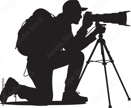 News Cameraman Filming Scene SVG

