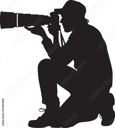 Film Crew Working on Set Silhouette

