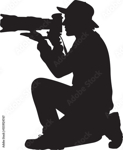 Film Crew Working on Set Silhouette

