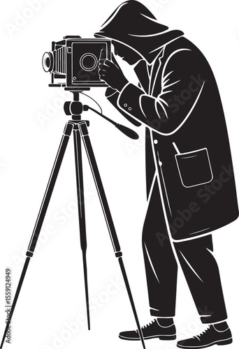 Camera Operator Under Spotlight SVG

