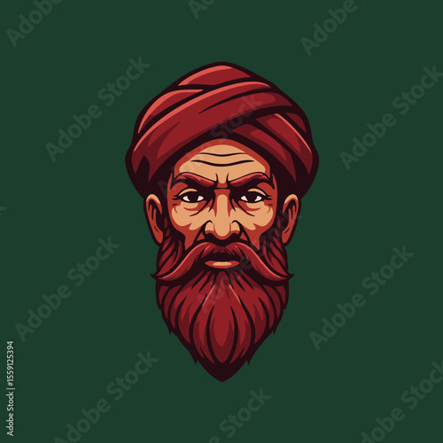 Wise Man with Turban and Beard
