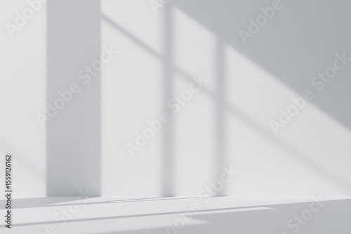 Abstract Architecture Interior Sunlight Shadows Minimalist Design Modern Space