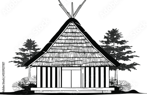 house on a white background