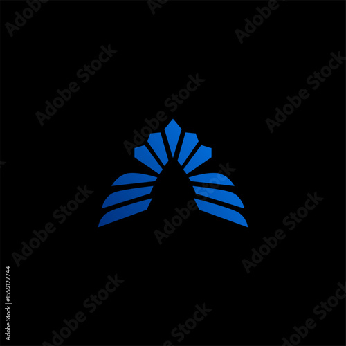 Initial letter A logo and wings symbol. Wings design element, initial Letter A logo Icon, Initial Logo Template