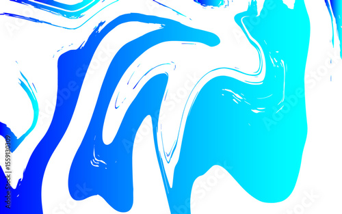Vivid abstract fluid art composition with swirling shades of electric blue and cyan flowing. Dynamic curves and organic motion. Smooth, glossy effect with  liquid energy and paint flow or ink in water