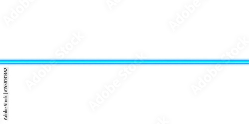 neon blue line of light on transparent background. futuristic. design element. laser. glow.