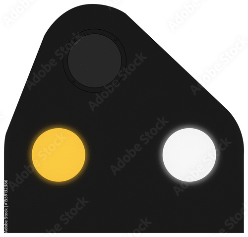 Railway position light signal in the UK - Stop ahead - Pre-1996 version